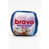 Bravo Natura Cotton Baby Saks Mavi 601 %100 Pamuk Koton Bebek ve Amigurumi Punch Panç El Örgü İpi 50 Gr 130 Mt