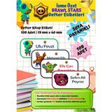 Brawl Stars Etiketi Defter Etiketi Kitap Etiketi Kişiye Özel Suya Dayanıklı İsim Yazılabilien