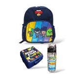 BRAWL STARS Lisanslı Anaokulu Çantası 4 Bölmeli Beslenme Kutusu Ve 500 ml Matara 3 lü Okul Seti Ddcq219623