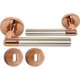 Brawon Vega Bronz Saten Oda Tipi Rozetli Paslanmaz Kapı Kolu Takım