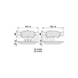Braxis Aa0027 Ön Fren Balatası Fiesta 89-02 Ford Ka 96-08 Mazda 121 Iıı 96-02 1206062
