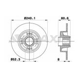 Braxis Ad0032 Ad0032 Rulmanlı Arka Fren Disk Aynası Abs Sensör Halkası Hariç Megane Iı Clio Iıı Modus 1.2 1.4 1.5Dcı 1.6 1.8 1.9Dcı 2.1 7701207823
