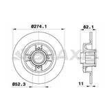 Braxis Ad0087 Ad0087 Arka Fren Disk Aynası Diski Renault Megane I Scenic Iı 1.4 1.6 1.8 1.9 2.0 Abs'li Rulmanlı 7701206328