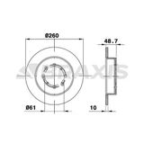 Braxis AE0562 Honda Civic VI 01-06 260X4 SDB000290 Düz Arka Fren Diski