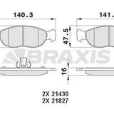 BRAXIS ON FREN BALATASI XSARA II P306 1.6 1.8 1.9 00 / SAXO P106 1.4I 1.6I 1.5D 1.6 XSI 99 (HAVA SOG