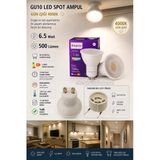 Braytron 6.5W Günışığı Gu10 Duylu Çanak Led Spot Ampul 4000K (Starter Duylu) 220 Volt 6.5 Watt