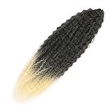 Brazilian Afro Dalgası Saç - Siyah / Platin Ombreli