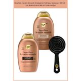 Brazilian Keratin Smooth Düzleştirici Sülfatsız Şampuan 385 ml + Saç Bakım Kremi 385 ml Tarak Hediye