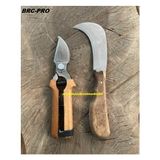 Brc Karbon Çelik Aşı Bıçağı Cep Çakısı Tırnak Kesme Bıçağı Çelik Budama Makası 2li Set - 210MM