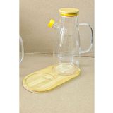 BRE HOME 1 Adet Oval 2 Gözlü Bambu Sıvı Sabun Yağdanlık Altlığı, Sunum Tepsisi 24x12 Cm