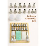 BRE HOME 24 Parça Paslanmaz Çelik Krema Ucu Ve Kurabiye Kalıbı Seti | Pasta Ve Cupcake Süsleme Seti