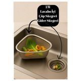 BRE HOME 2’li Paslanmaz Çelik Lavabo İçi Çöp Süzgeci & Gider Süzgeci – Tıkanıklık Önleyici