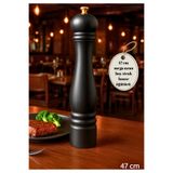 BRE HOME 47 cm Dev Boy Ahşap Karabiber – Tuz Öğütücü | Steak House Şef Öğütücüsü | Büyük Boy Ahşap Değirmen