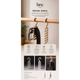 BRE HOME 5 Bölmeli Beyaz Plastik Kemer Askısı Dolap İçi Kemer Kravat Şal Eşarp Düzenleyici Organizer