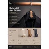 BRE HOME Beyaz Katlanabilir Askı Kancası Dolap Düzenleyici Askılık Çanta Şal Elbise Askı Aparatı