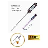 BRE HOME Dijital Gıda Termometresi -50°C +300°C Paslanmaz Çelik Prob, LCD Ekranlı Mutfak Et Termometresi
