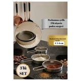 BRE HOME Paslanmaz Çelik 3’lü Mini Süzgeç Seti 4-5-6 cm | Pudra Şekeri Kakao Un Eleği | İnce Tel Süzgeç