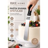BRE HOME Pasta Sıvama Spatulası Paslanmaz Çelik Krema Sürme ve Pasta Dekorasyon Spatulası Profesyonel Mutfak Aparatı