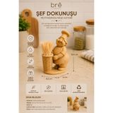 BRE HOME Şef Figürlü Kürdanlık Plastik Dekoratif Kürdan Standı Masa Üstü Kürdan Tutucu Mutfak Aksesuarı