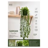 BRE HOME Yapay Sarkıt Yeşil Bitki 45 cm Dekoratif Saksılı Yapay Çiçek Ev Ofis Dekoru