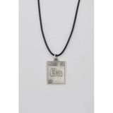 Breaking Bad Ba Element Kolye - Pu Deri İp Zincirli Unisex Gümüş Kaplama - 60 Cm
