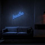 Breathe Neon LED Duvar Yazısı Dekoratif Duvar Aydinlatmasi Gece Lambası