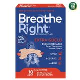 Breathe Right Extra Büyük Burun Bandı - İlaçsız, Esnek Malzeme, 66 mm, Rahat Nefes Almayı Sağlayan Ergonomik Tasarım, 10'lu x 2 Paket