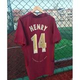 Breathless Arsenal 2005/06 Sezonu Thierry Henry Özel Nostalji Forması - 2XL - Bordo