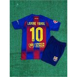 Breathless F.c B.a.r.c.e.l.o.n.a 2025-26 Lamine Yamal Iç Saha Çocuk Forması 2'li Set - 8 - 9 Yaş - Lacivert