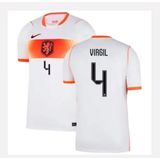 Breathless Hollanda 2026 Dünya Kupası Virgil Van Dijk Deplasman Forması (Beyaz)
