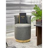 Breda Home Concept Mono Gri Gold Puf