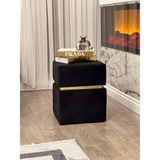 Breda Home Concept Rectangle Siyah Puf