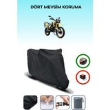 Breen Arora CR250 Arka Çanta Uyumlu Siyah Motosiklet Branda Su Geçirmez Dayanıklı Kumaş