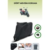 Breen Arora Mojito 125 Için Arka Çanta Ve Kilit Uyumlu Siyah Motosiklet Branda, Güvenli