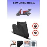 Breen Arora Mojito 50 Uyumlu Siyah Motorsiklet Branda, Motor Örtüsü