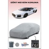 Breen Audi R8 2 Coupe ile Uyumlu Oto Branda, Araba Brandası, Su ve Güneş Geçirmez Araba Çadırı - Gri