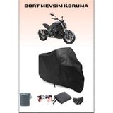 Breen Benelli 502-C Uyumlu Siyah Motorsiklet Branda, Motor Örtüsü