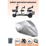 Breen Çift Koltuklu 3 Kişilikli 3 Tekerlekli Elektrik Motosiklet Brandası Su Geçirmez Lastikli
