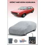 Breen Ford Fiesta 1 ile Uyumlu Oto Branda, Araba Brandası, Su ve Güneş Geçirmez Araba Çadırı - Gri