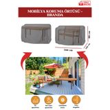 Breen Gri Bahçe Mobilya Koruma Örtüsü Branda 160x100x80 Cm - Santimetre, Su Geçirmez, Güneşten Korur