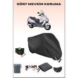 Breen Honda Fes 250 Foresight Için Kilit Uyumlu Siyah Motosiklet Branda, Güvenli, Su Geçirmez