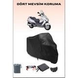 Breen Honda Fes 250 Foresight Uyumlu Siyah Motorsiklet Branda, Motor Örtüsü