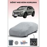 Breen Hyundai Tucson ile Uyumlu Oto Branda, Araba Brandası, Su ve Güneş Geçirmez Araba Çadırı - Gri