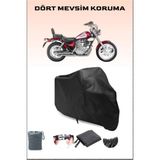 Breen Keeway Super Shadow 250 Uyumlu Siyah Motorsiklet Branda, Motor Örtüsü