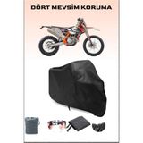 Breen Ktm 450 Exc-F Six Days Uyumlu Siyah Motorsiklet Branda, Motor Örtüsü