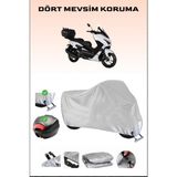 Breen Kuba Chia 125 Için Arka Çanta Ve Kilit Uyumlu Gri Motosiklet Branda, Güvenli - Gri, Arka Çanta ve Kilit Uyumlu