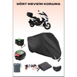 Breen Kuba Chia 125 Için Arka Çanta Ve Kilit Uyumlu Siyah Motosiklet Branda, Güvenli - Siyah, Arka Çanta ve Kilit Uyumlu