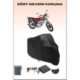 Breen Kuba KM125-6 Uyumlu Siyah Motorsiklet Branda, Motor Örtüsü
