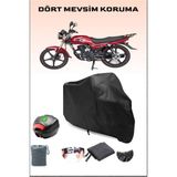 Breen Mondial 100 Superboy I Arka Çanta Uyumlu Siyah Motosiklet Branda Su Geçirmez Dayanıklı Kumaş