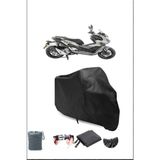 Breen Mondial 250 Ressivo Uyumlu Siyah Motorsiklet Branda, Motor Örtüsü